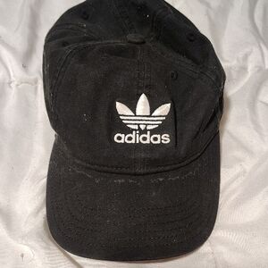 Adidas Classic Black Cap with White Logo